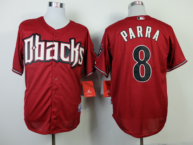 Men Arizona Diamondback #8 Parra Red MLB Jerseys->arizona diamondback->MLB Jersey